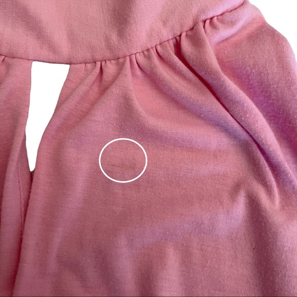 Jewels Halter Top Tie Neck Elastic Band Waist Pink Sz M - Picture 6 of 9